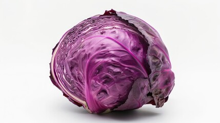 Obraz premium Purple cabbage on a white background