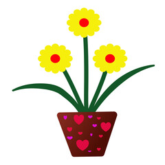 Yellow Flower in a pot