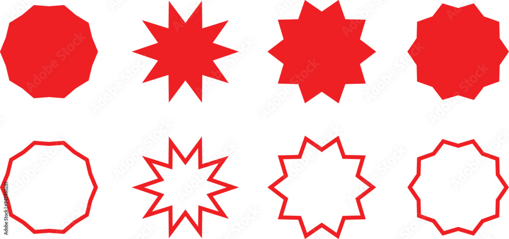Aufkleber set of vintage frames and labels shape vector. label and badges shape collections. label frames