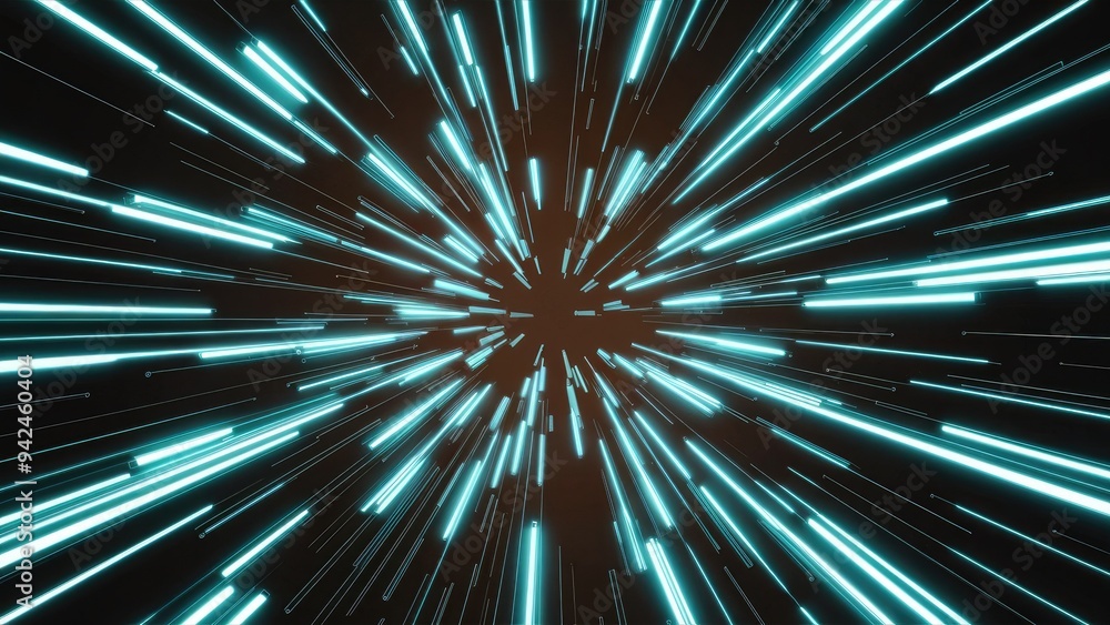 Aufkleber abstract blue and black light patterns with gradient, featuring a soft tech diagonal design and meta