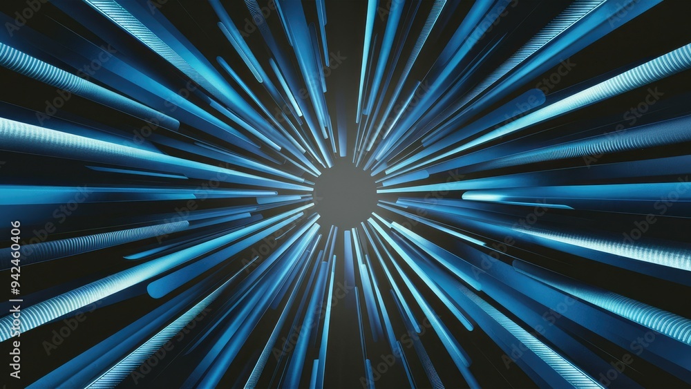 Aufkleber abstract blue and black light patterns with gradient, featuring a soft tech diagonal design and meta