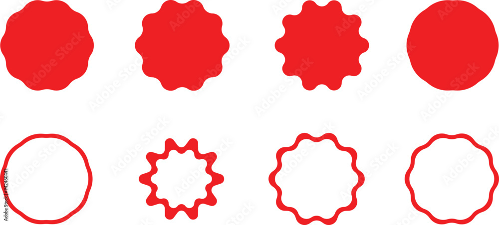 Poster set of vintage frames and labels shape vector. label and badges shape collections. label frames