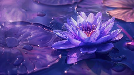 Purple water lily