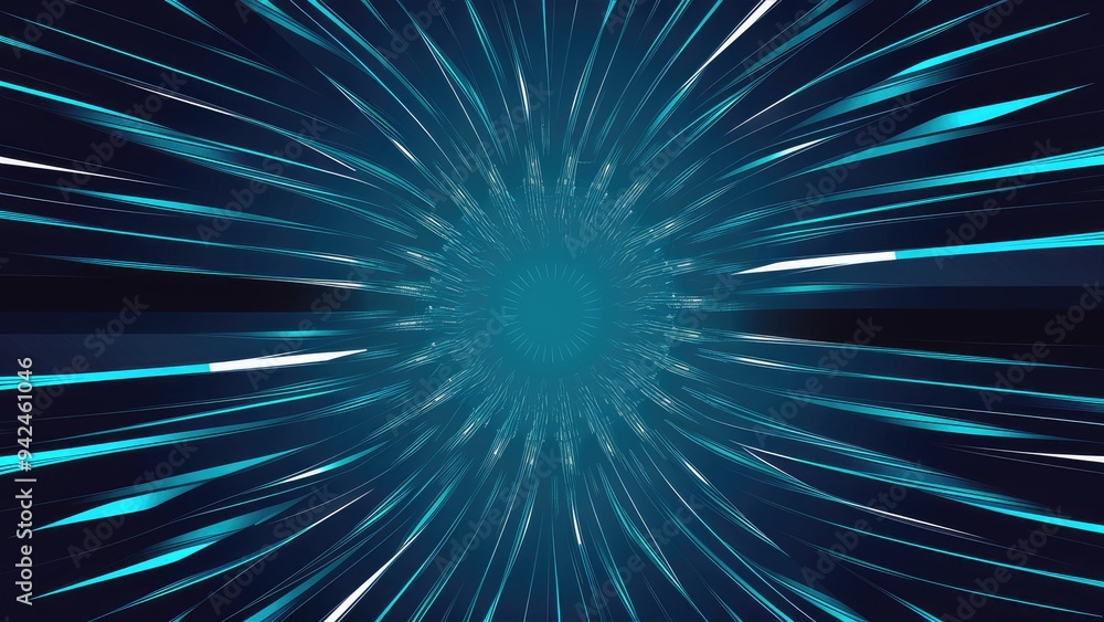 Poster abstract dark blue background with dynamic line patterns