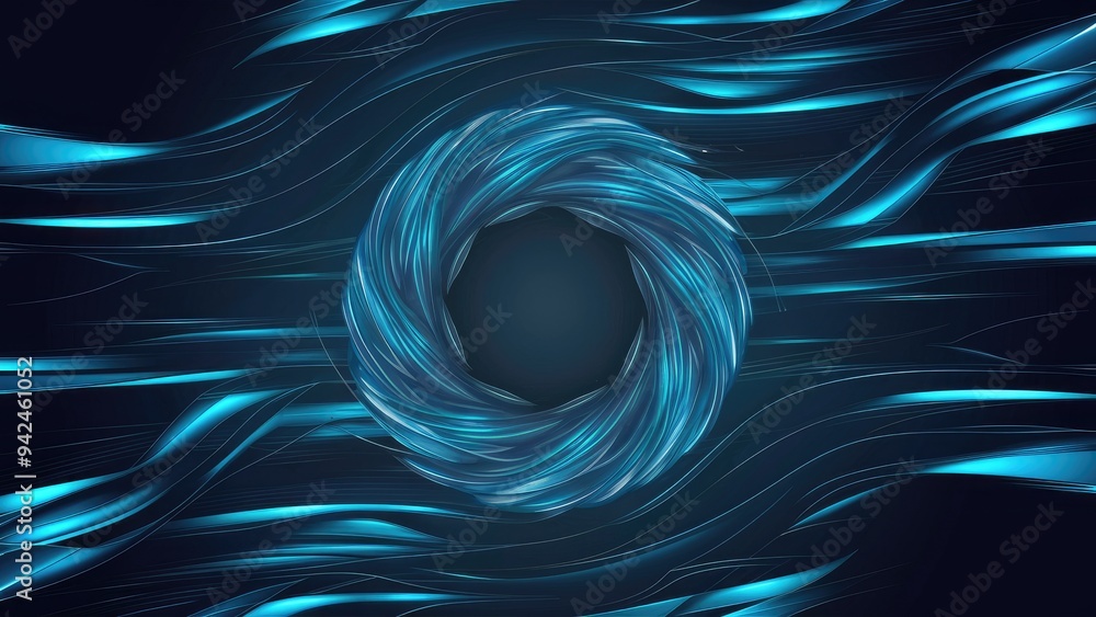 Poster abstract dark blue background with dynamic line patterns