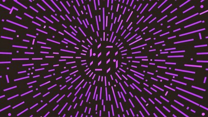 Obraz premium Abstract digital pattern with purple lines on a black background, featuring a repetitive geometric motif for a visually captivating design.