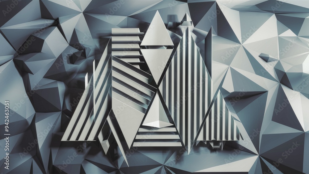 Poster abstract grey triangular gradient background. low poly design with geometric patterns.