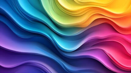 Fototapeta premium Abstract Colorful Waves Background - Digital Art