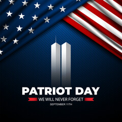Patriot Day September 11th background vector illustration