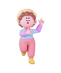 Obraz premium 3D 남성 여성 농부 캐릭터