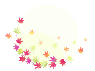 もみじの背景イラスト