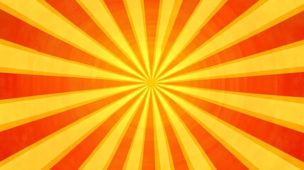 Obraz premium Abstract Sunburst Background, Orange & Yellow, Design Element