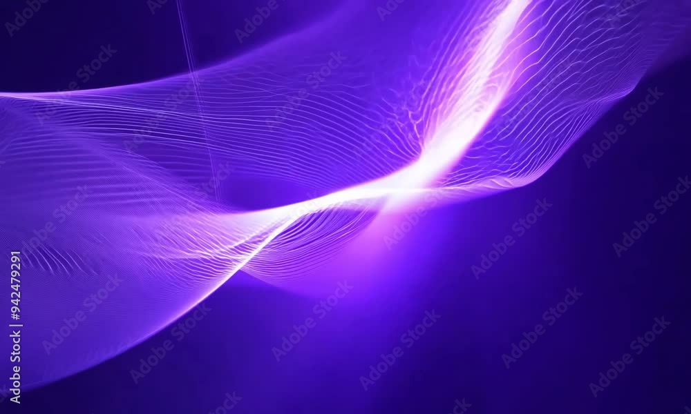 Aufkleber exploring mesmerizing waves of purple light in a tranquil setting. generative ai