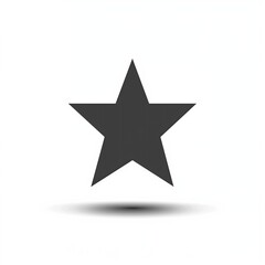 Fototapeta premium Black Star Symbol Isolated Element Award Icon Holiday Object Medal Concept Astronomy Shape Web Graphic on White Background for Easy Editing