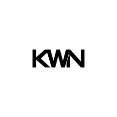 kwn lettering initial monogram logo design