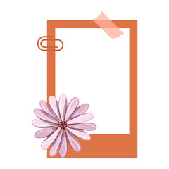 Obraz premium Watercolor Floral Photo Frame, perfect for your design need, for invitation, twibbon, border, photo frame, and background