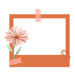 Watercolor Floral Photo Frame, perfect for your design need, for invitation, twibbon, border, photo frame, and background