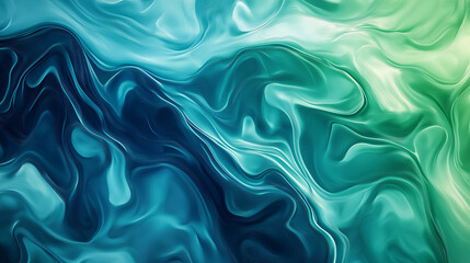 Obraz premium Abstract Fluid Gradient Art with Blue and Green Tones