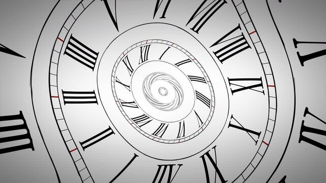 時計の文字盤が歪む　ループ　ホワイト