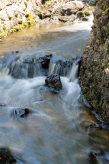 waterfall in the park lake