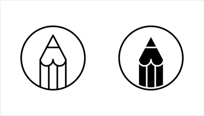 Pencil icon set Perfect for Writing and Educational Themes vector illustration on white background