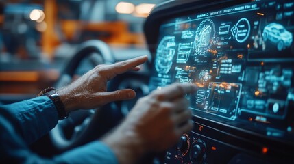 Futuristic Car Dashboard.