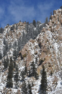 snow covered mountainsides colorado winter