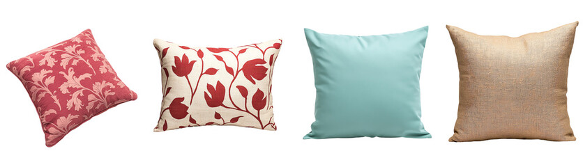 decorative pillows featuring various colors and patterns, perfect for adding style to any home decor.