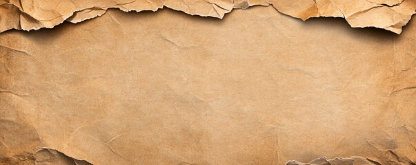 Textured vintage paper background with frayed edges and a warm, natural color tone.