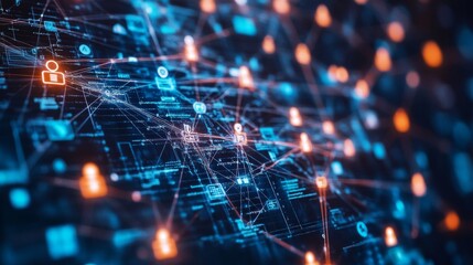 Digital Network Abstract.