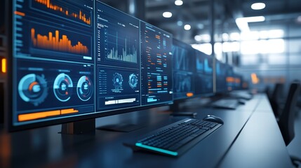 Naklejka premium Data Analysis Workstation.