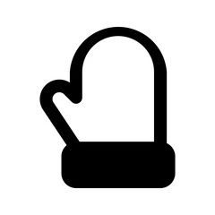 Oven glove glyph icon