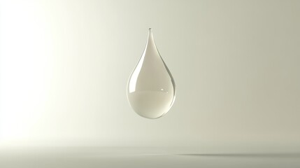 Fototapeta premium Transparent Water Drop on White Background