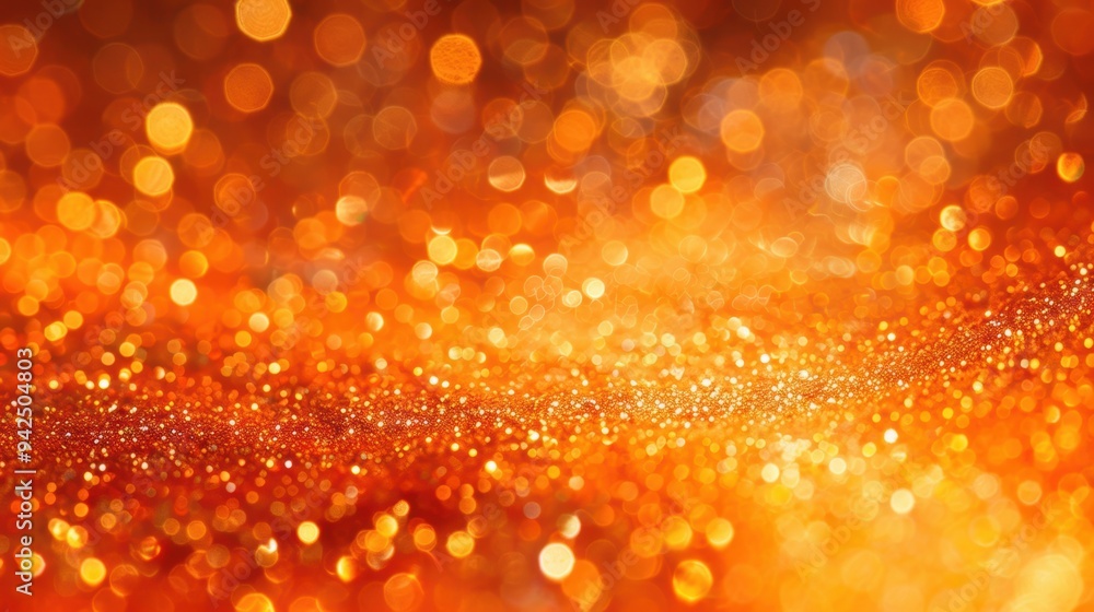 Aufkleber a stunning golden bokeh background with sparkling lights, creating a warm and festive abstract visua