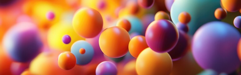 Abstract turnovers bokeh background in 3D cartoon rendering