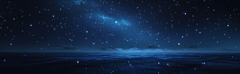 Naklejka premium Stars and Milky Way shine in the night sky illustrated in a 3D cartoon rendering