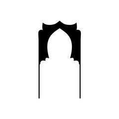 Islamic door and window vector, Islamic architecture, ornate door design, decorative door and window