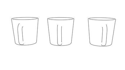 Mug Vector illustration; Drinking Cup illustration