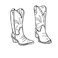 cowboy boots sketch
