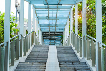 footbridge in the modern city