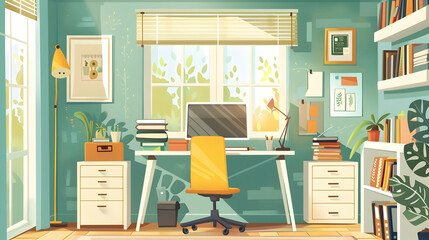 Student's workplace at home.