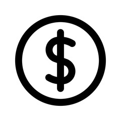 dollar coin Glyph icon
