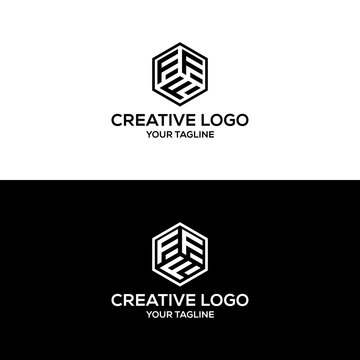 creative letter FFF logo design vector