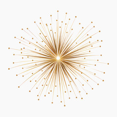 Obraz premium Golden starburst abstract art