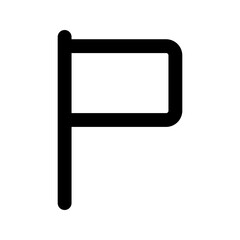 Obraz premium flag Glyph icon