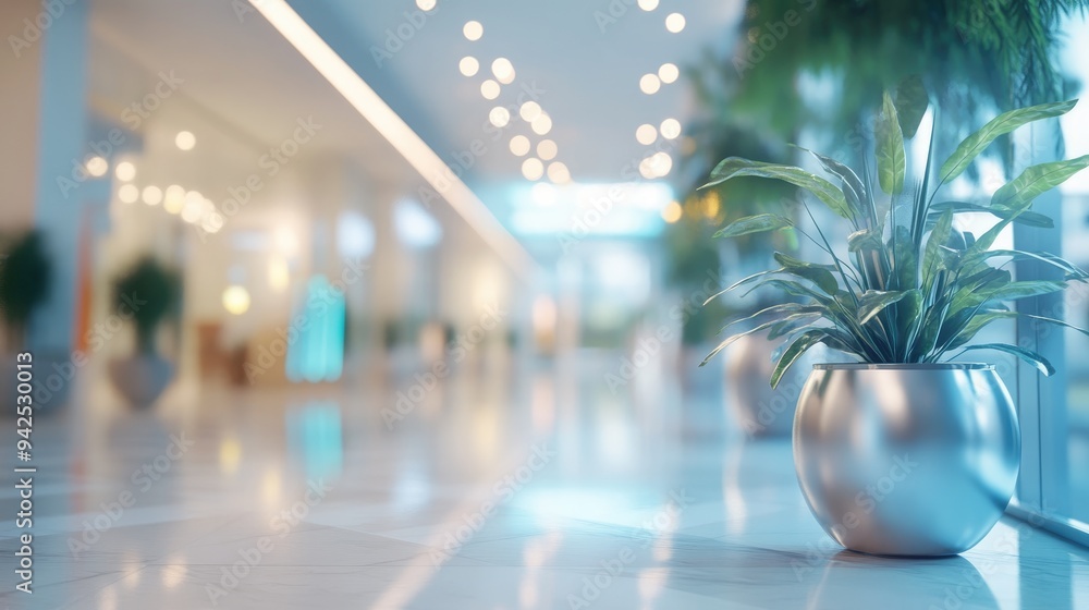 Poster creative abstract blur background of a home store shopping mall theme with bokeh effect in 3d render