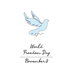 line art of World Freedom Day good for World Freedom Day celebrate. line art.