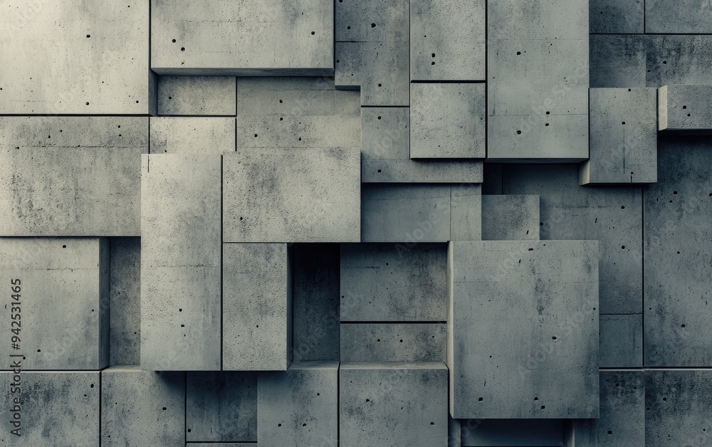 Poster 3d rendering of an abstract concrete wall background