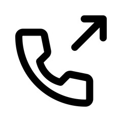 outgoing call glyph icon