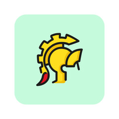 Centurion line icon. Warrior, fighter, soldier. Medieval concept. Can be used for topics like fight, war, battle